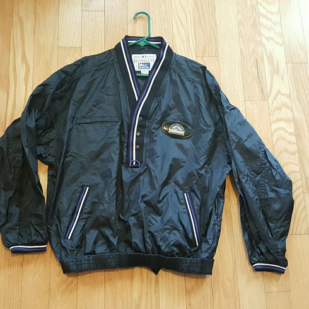 Vintage Pro Player Colorado Rockies Windbreaker L